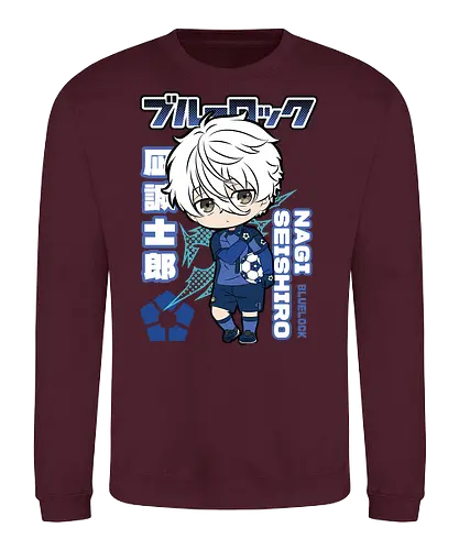 Nagi – Chibi Genius - blue lock, nagi seishiro, chibi anime, chibi nagi, cute anime boy, soccer anime, football anime, kawaii anime, sports manga, japanese anime, anime art, mini character, cute design, anime aesthetic, blue lock - Sweatshirt