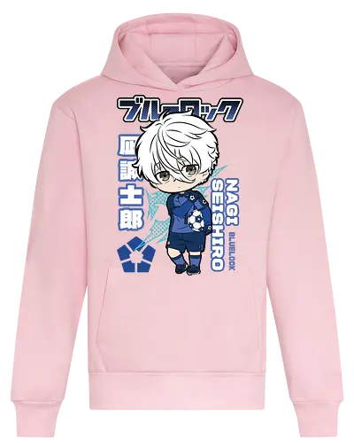 Nagi – Chibi Genius - blue lock, nagi seishiro, chibi anime, chibi nagi, cute anime boy, soccer anime, football anime, kawaii anime, sports manga, japanese anime, anime art, mini character, cute design, anime aesthetic, blue lock - Heavyweight Hoodie