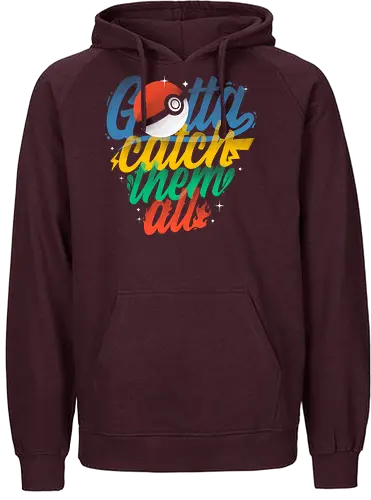 Gotta Catch Them All - gamer, retro, nostalgia, Pocket, anime, geek, otaku, gaming, arcade, collection, adventure, vintage, design, tshirt, gift, culture, color, style, player, nerd - Fairtrade Hoodie