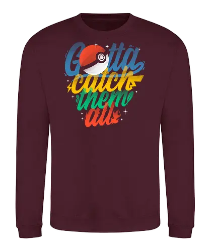 Gotta Catch Them All - gamer, retro, nostalgia, Pocket, anime, geek, otaku, gaming, arcade, collection, adventure, vintage, design, tshirt, gift, culture, color, style, player, nerd - Sweatshirt