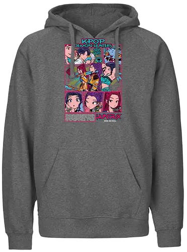 Huntrix – Elite Hunters - huntrix, hunter squad, anime hunters, monster hunting, action anime, dark fantasy, battle squad, anime team, manga style, japanese anime, anime art, elite fighters, hunter guild, combat anime, anime aesthetic - Fairtrade Hoodie