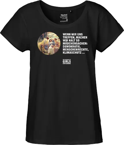 Mädchensachen: Demokratie DARK EDITION - Fairtrade Girl Shirt