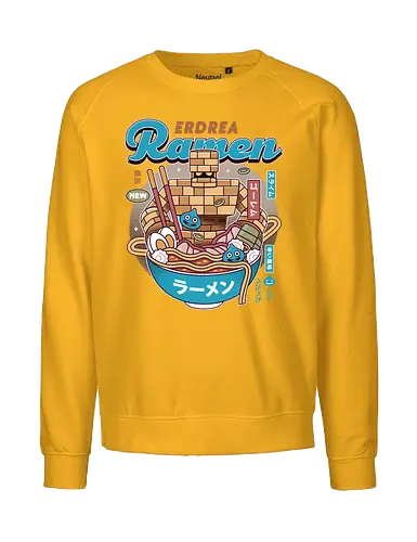 Erdrea Monsters Ramen Vintage - erdrea, rpg, jrpg, echoes of an elusive age, ramen, Quest, dragon quest xi, slime, king slime, monsters, golem, gaming, gamer, video game, video games - Fairtrade Sweatshirt