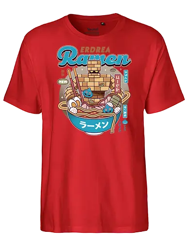 Erdrea Monsters Ramen Vintage - erdrea, rpg, jrpg, echoes of an elusive age, ramen, Quest, dragon quest xi, slime, king slime, monsters, golem, gaming, gamer, video game, video games - Fairtrade T-Shirt