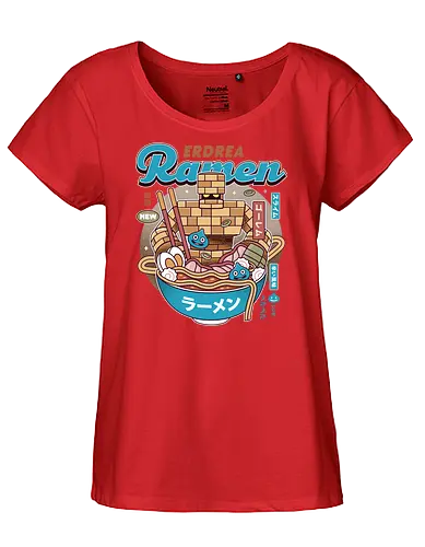 Erdrea Monsters Ramen Vintage - erdrea, rpg, jrpg, echoes of an elusive age, ramen, Quest, dragon quest xi, slime, king slime, monsters, golem, gaming, gamer, video game, video games - Fairtrade Girl Shirt