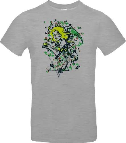 Cyber Angel Aesthetic Neon Green Glitch