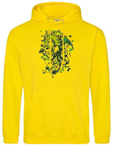 Cyber Angel Aesthetic Neon Green Glitch