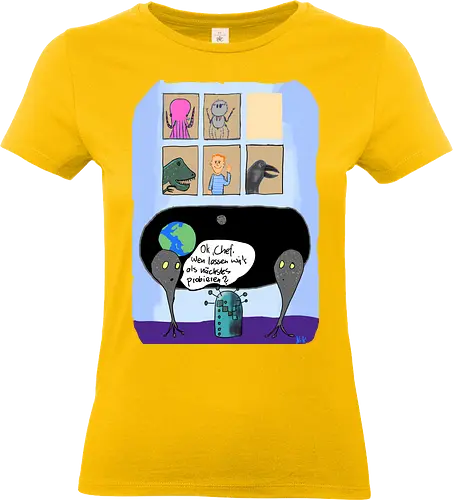 Wer darf als nächster? - Evolution, Erdgeschichte, Zivilisationen, Civilisation, Klimawandel - Standard T-Shirt (Frauen)