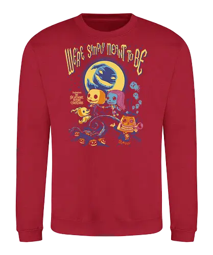Nightmare – Pumpkin King - Nightmare, halloween town, gothic animation, fantasy film, funko style, chibi skeleton, pop figure style, stylized character, collectible design, spooky cute, holiday gothic, halloween aesthetic, cute dark - Sweatshirt