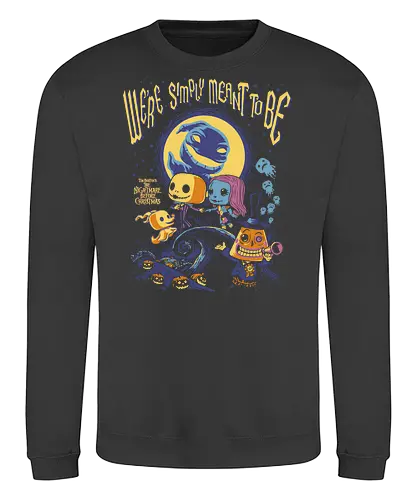 Nightmare – Pumpkin King - Nightmare, halloween town, gothic animation, fantasy film, funko style, chibi skeleton, pop figure style, stylized character, collectible design, spooky cute, holiday gothic, halloween aesthetic, cute dark - Sweatshirt