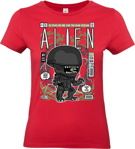 Alien – Xenomorph Creature - alien movie, xenomorph, sci fi horror, space creature, horror film, extraterrestrial, funko style, chibi alien, pop figure style, stylized monster, collectible design, sci fi aesthetic, dark creature, space horror, cute creepy - Standard T-Shirt (Frauen)