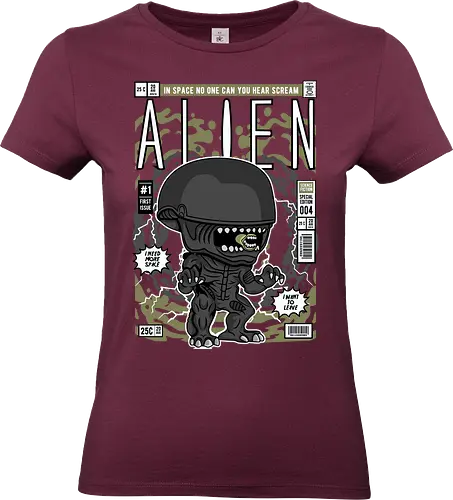 Alien – Xenomorph Creature - alien movie, xenomorph, sci fi horror, space creature, horror film, extraterrestrial, funko style, chibi alien, pop figure style, stylized monster, collectible design, sci fi aesthetic, dark creature, space horror, cute creepy - Standard T-Shirt (Frauen)