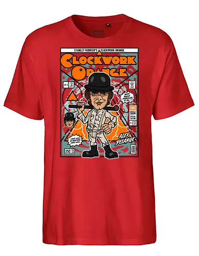 A Clockwork Orange – Alex DeLarge - a clockwork orange, alex delarge, cult film, dystopian movie, classic cinema, psychological film, funko style, chibi character, pop figure style, stylized design, collectible figure, retro aesthetic, film icon, vintage cinema, cute stylized - Fairtrade T-Shirt