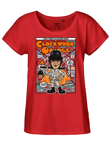 A Clockwork Orange – Alex DeLarge - a clockwork orange, alex delarge, cult film, dystopian movie, classic cinema, psychological film, funko style, chibi character, pop figure style, stylized design, collectible figure, retro aesthetic, film icon, vintage cinema, cute stylized - Fairtrade Girl Shirt