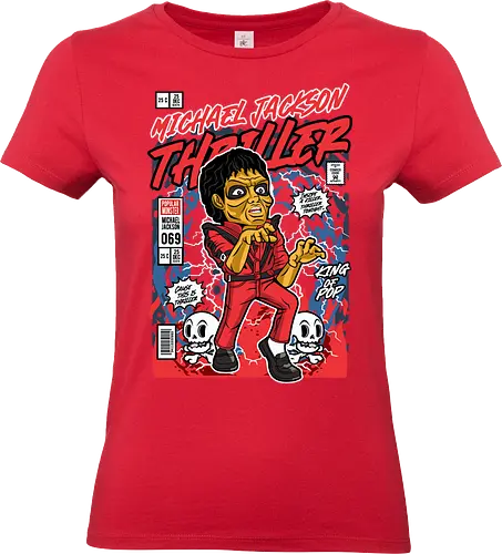 Thriller – Zombie King - thriller, zombie dance, music video, pop legend, 80s music, funko style, chibi dancer, pop figure style, stylized character, collectible design, music icon, horror dance, retro aesthetic, cute spooky - Standard T-Shirt (Frauen)