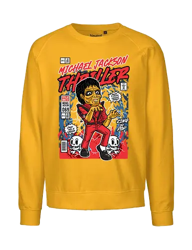 Thriller – Zombie King - thriller, zombie dance, music video, pop legend, 80s music, funko style, chibi dancer, pop figure style, stylized character, collectible design, music icon, horror dance, retro aesthetic, cute spooky - Fairtrade Sweatshirt