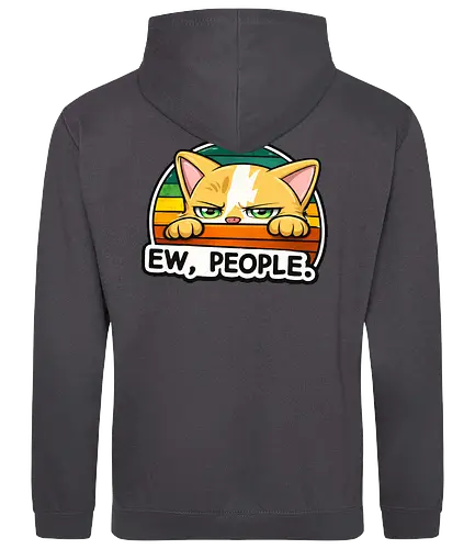 Ew, People. Back - Simlow, Twitch, Streamer, Katze, Chaos, Liebe, Herz - Standard Hoodie