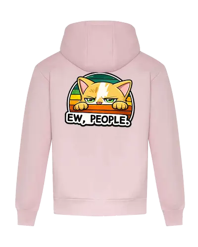 Ew, People. Back - Simlow, Twitch, Streamer, Katze, Chaos, Liebe, Herz - Heavyweight Hoodie