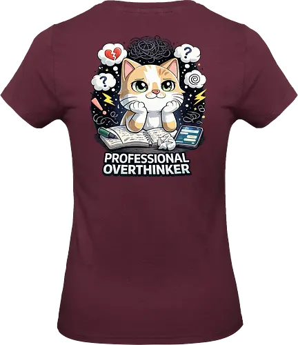 Professional Overthinker Back - Simlow, Twitch, Streamer, Katze, Chaos - Standard T-Shirt (Frauen)