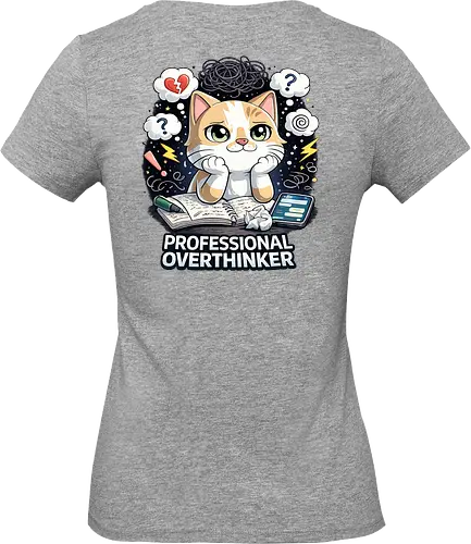 Professional Overthinker Back - Simlow, Twitch, Streamer, Katze, Chaos - Standard T-Shirt (Frauen)