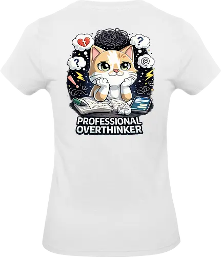 Professional Overthinker Back - Simlow, Twitch, Streamer, Katze, Chaos - Standard T-Shirt (Frauen)