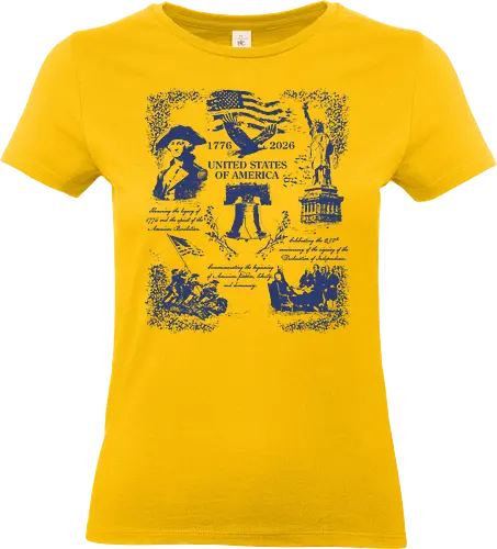 250th Anniversary USA - 250th anniversary, 1776, 1776 2026, 250 years, 250 years america, 4th of july, america, bicentennial, fourth of july, history, independence day, memorial day, patriotic, red white and blue, semiquincentennial - Standard T-Shirt (Frauen)