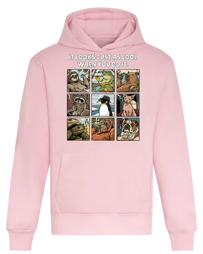It Looks Just As Cool When You Do It - smoking, animals, capybara, cat, cigar, cigarette, cigars, dog, frog, penguin, raccoon, sloth, smoker, tobacco, turtle - Heavyweight Hoodie
