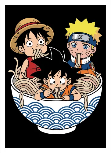 pirate, Shinobi, Goku Ramen Crossover