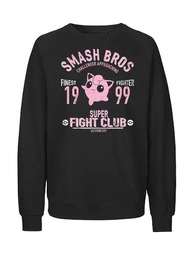 Super Fight Club - Saffron City - pummeluff kämpfer, smash bros, kleidung, safran city, teetan, super smash bros, purin - Fairtrade Sweatshirt