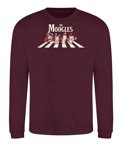 The Moogles - Final, abbey road, rpg, jrpg, games, old games, cloud, Gaming, Villain, beatles, Kupo, cute, fantasy 7 - Sweatshirt
