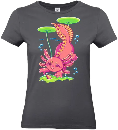 AXLT - axolotl, cute, nature, pink, kawaii, pond, water, animal, fantasy - Standard T-Shirt (Frauen)