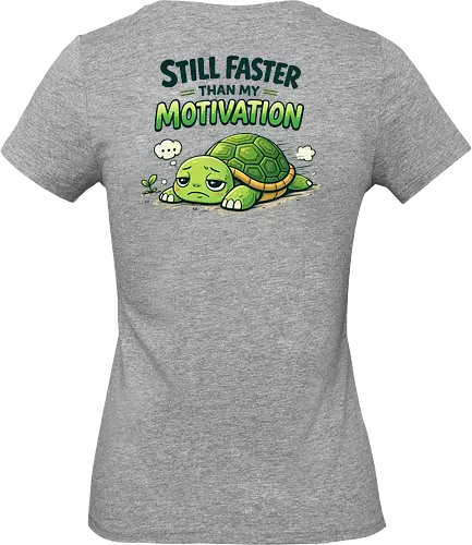 Still faster than my Motivation Back - Simlow, Twitch, Streamer, Katze, Chaos, Turtle - Standard T-Shirt (Frauen)