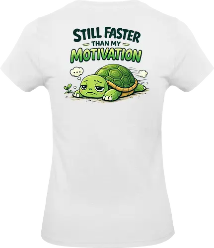 Still faster than my Motivation Back - Simlow, Twitch, Streamer, Katze, Chaos, Turtle - Standard T-Shirt (Frauen)