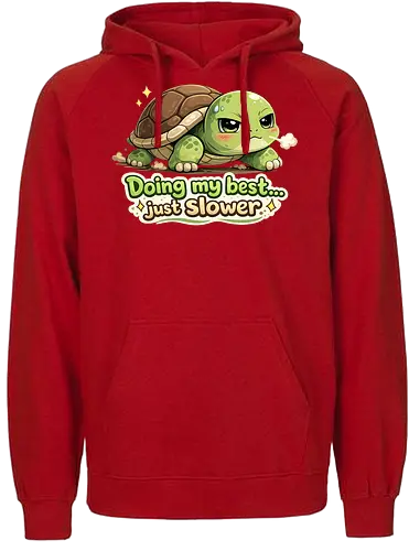 Doing my best… just slower - Smilow, Twitch, Streamer, Katze, Chaos, Turtle - Fairtrade Hoodie