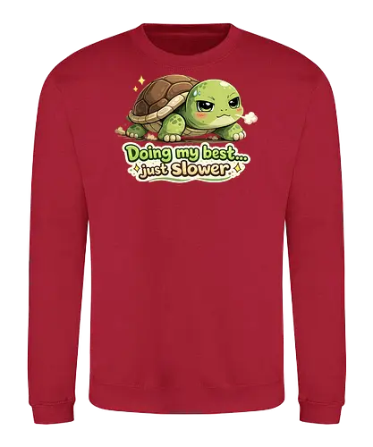 Doing my best… just slower - Smilow, Twitch, Streamer, Katze, Chaos, Turtle - Sweatshirt