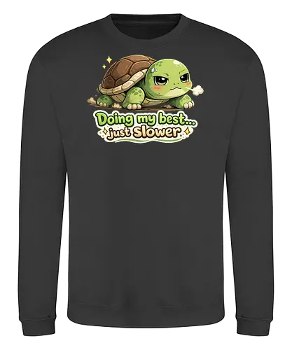 Doing my best… just slower - Smilow, Twitch, Streamer, Katze, Chaos, Turtle - Sweatshirt