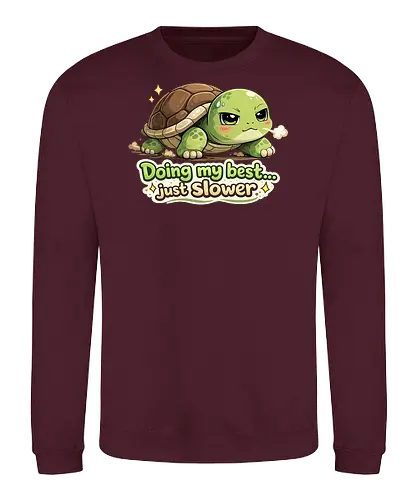 Doing my best… just slower - Smilow, Twitch, Streamer, Katze, Chaos, Turtle - Sweatshirt