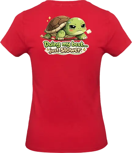 Doing my best… just slower Back - Smilow, Twitch, Streamer, Katze, Chaos, Turtle - Standard T-Shirt (Frauen)