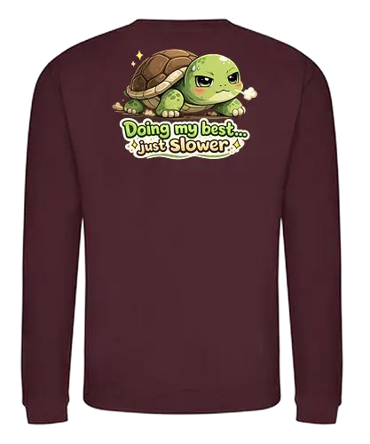 Doing my best… just slower Back - Smilow, Twitch, Streamer, Katze, Chaos, Turtle - Sweatshirt