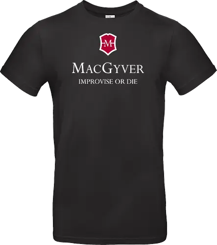 Improvise or Die - 80s, 90s, creativity, engineer, improvise, knife, nostalgia, pocket knife, resources, retro, tv series, vintage, popculture, retro tv shows, tv shows - Standard T-Shirt