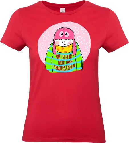 Mir ist heute nicht nach Erwachsensein - Ringelpullisprüche, Ringeldinger, streifenweise, Spruch, Weisheit, Motivation, Ringelpulli, SprücheShirt, Cartoon Illustration, Statement, Handgezeichnet, Humor, Selbstironie, Streifenpulli, Spruchshirt, deutsch - Standard T-Shirt (Frauen)