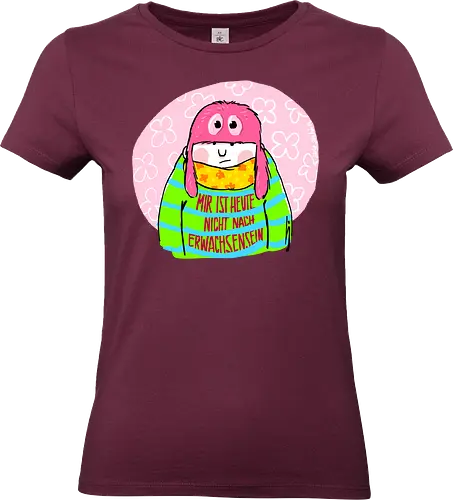 Mir ist heute nicht nach Erwachsensein - Ringelpullisprüche, Ringeldinger, streifenweise, Spruch, Weisheit, Motivation, Ringelpulli, SprücheShirt, Cartoon Illustration, Statement, Handgezeichnet, Humor, Selbstironie, Streifenpulli, Spruchshirt, deutsch - Standard T-Shirt (Frauen)