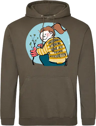 Gartenarbeit im Frühling.. - Ringelpullisprüche, Ringeldinger, streifenweise, Spruch, Weisheit, Motivation, Ringelpulli, SprücheShirt, Cartoon Illustration, Statement, Handgezeichnet, Humor, Selbstironie, Streifenpulli, Spruchshirt, deutsch - Standard Hoodie