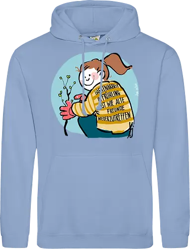 Gartenarbeit im Frühling.. - Ringelpullisprüche, Ringeldinger, streifenweise, Spruch, Weisheit, Motivation, Ringelpulli, SprücheShirt, Cartoon Illustration, Statement, Handgezeichnet, Humor, Selbstironie, Streifenpulli, Spruchshirt, deutsch - Standard Hoodie