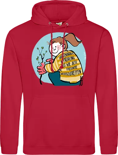 Gartenarbeit im Frühling.. - Ringelpullisprüche, Ringeldinger, streifenweise, Spruch, Weisheit, Motivation, Ringelpulli, SprücheShirt, Cartoon Illustration, Statement, Handgezeichnet, Humor, Selbstironie, Streifenpulli, Spruchshirt, deutsch - Standard Hoodie