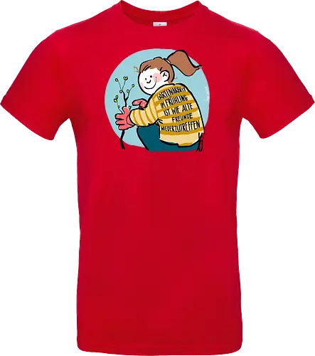 Gartenarbeit im Frühling.. - Ringelpullisprüche, Ringeldinger, streifenweise, Spruch, Weisheit, Motivation, Ringelpulli, SprücheShirt, Cartoon Illustration, Statement, Handgezeichnet, Humor, Selbstironie, Streifenpulli, Spruchshirt, deutsch - Standard T-Shirt
