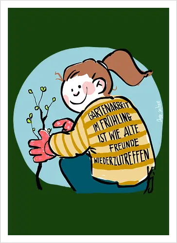 Gartenarbeit im Frühling..