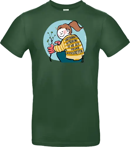 Gartenarbeit im Frühling.. - Ringelpullisprüche, Ringeldinger, streifenweise, Spruch, Weisheit, Motivation, Ringelpulli, SprücheShirt, Cartoon Illustration, Statement, Handgezeichnet, Humor, Selbstironie, Streifenpulli, Spruchshirt, deutsch - Standard T-Shirt
