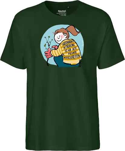 Gartenarbeit im Frühling.. - Ringelpullisprüche, Ringeldinger, streifenweise, Spruch, Weisheit, Motivation, Ringelpulli, SprücheShirt, Cartoon Illustration, Statement, Handgezeichnet, Humor, Selbstironie, Streifenpulli, Spruchshirt, deutsch - Fairtrade T-Shirt