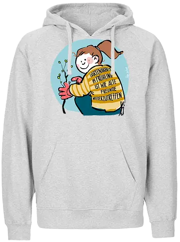 Gartenarbeit im Frühling.. - Ringelpullisprüche, Ringeldinger, streifenweise, Spruch, Weisheit, Motivation, Ringelpulli, SprücheShirt, Cartoon Illustration, Statement, Handgezeichnet, Humor, Selbstironie, Streifenpulli, Spruchshirt, deutsch - Fairtrade Hoodie